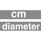 cm / inch + diametre (pi scaling)